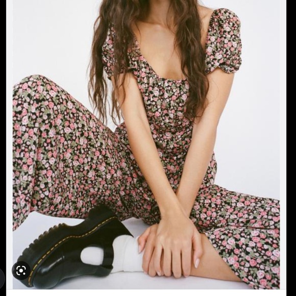 Urban Outfitters Daisy Street Puff Sleeve Floral Jumpsuit - Picture 3 of 16